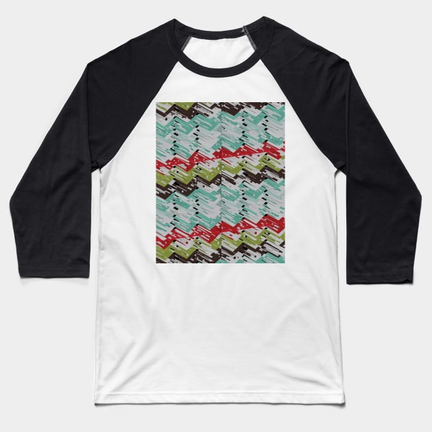 3D X Chevron Baseball T-Shirt by uniqued